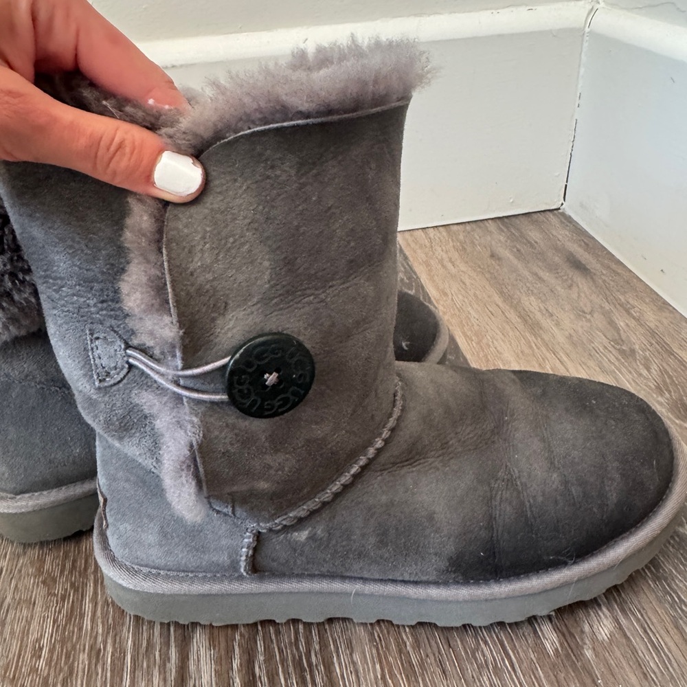 UGG Charcoal Bailey button Winter Boots
